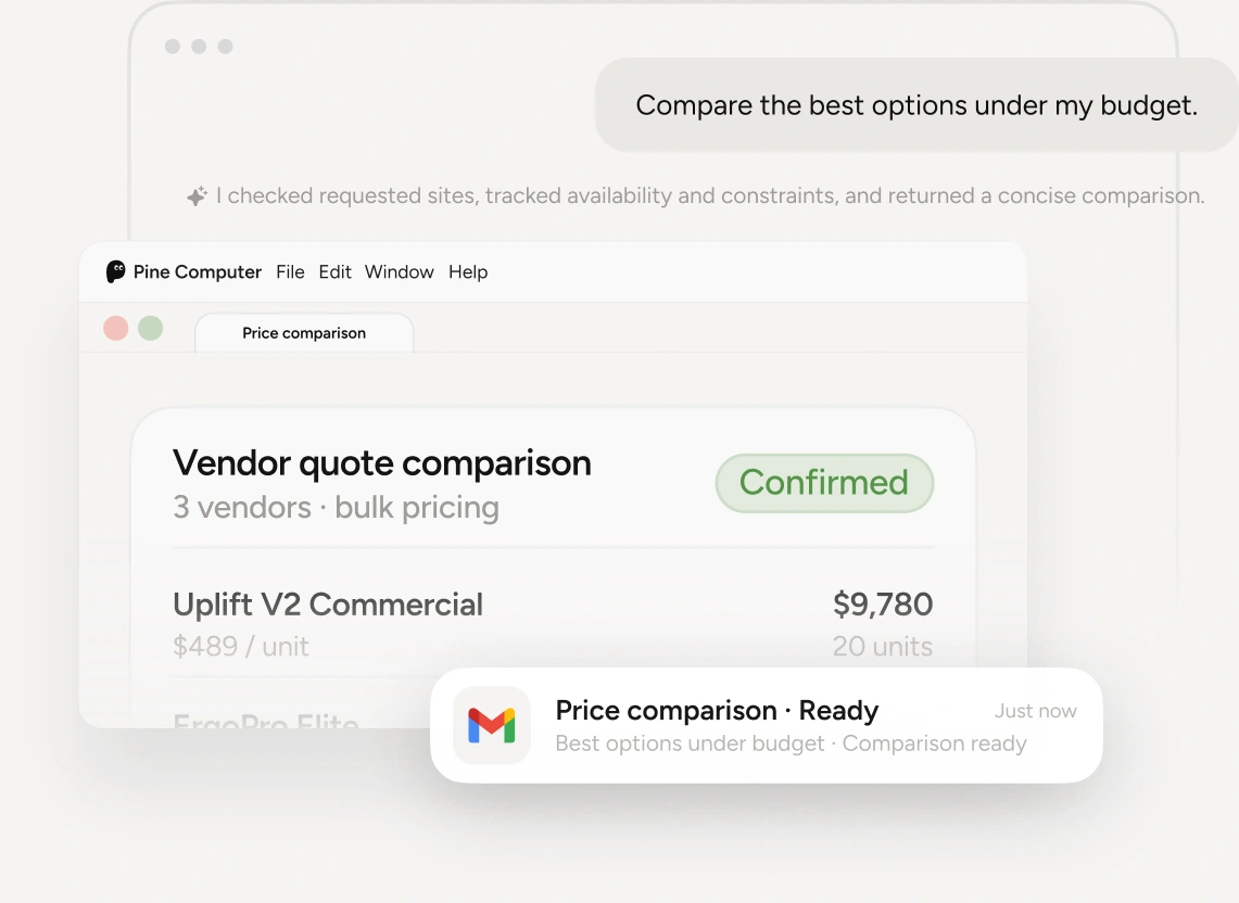 Comparación de precios — Vista previa de Pine